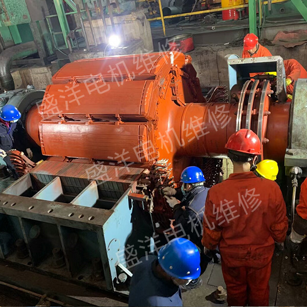 淮安大型电机维修现场